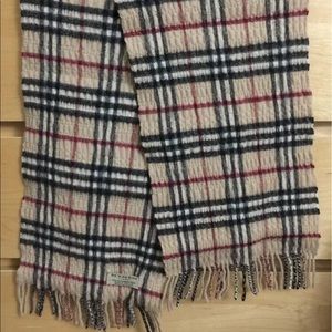 Burberry Scarf Nova Check Plaid Cashmere Wool